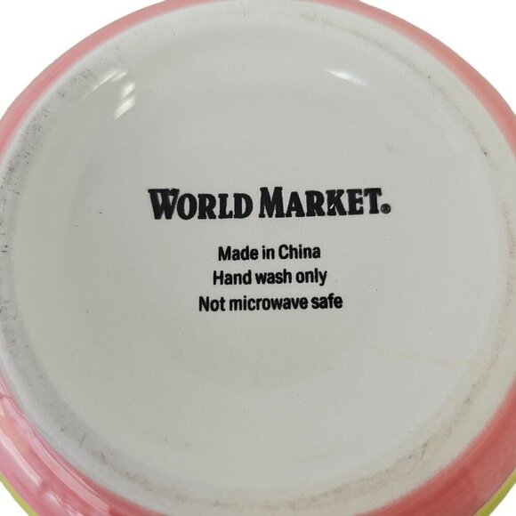 World Market Surprise Penguin Mug 15 oz Capacity Multi Stripe Ceramic Coco Cup - Picture 9 of 10